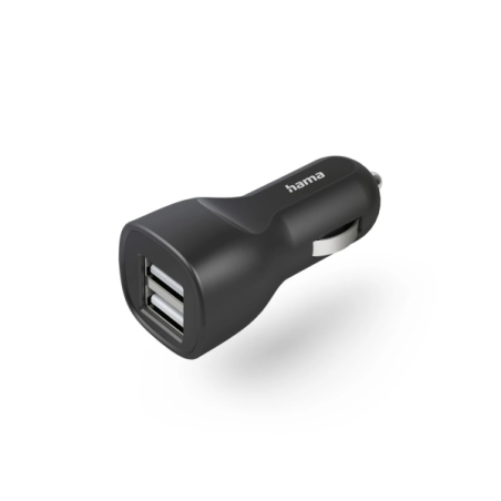 Chargeur de voiture Hama 12 W - 2 ports USB-A - Noir