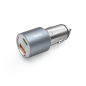 Chargeur de voiture Hama 38 W - USB-A - USB-C - Écran LED - Alimentation - Qualcomm 3.0 - Couleur argent