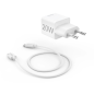 Chargeur mural Hama - Puissance 20 W - USB-C - Câble de 1 m - Alimentation - Qualcomm - Blanc