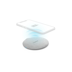 Chargeur sans fil Hama QI-FC10 en métal - Puissance 10 W - USB-C - Indicateur LED - Charge rapide - Blanc