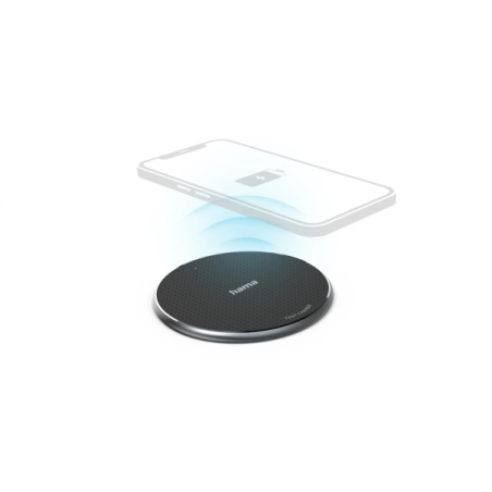 Chargeur sans fil Hama QI-FC10 - Puissance 10 W - USB-C - Indicateur LED - Charge rapide - Noir