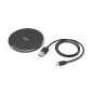 Chargeur sans fil Hama QI-FC10 - Puissance 10 W - USB-C - Indicateur LED - Charge rapide - Noir