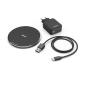 Chargeur sans fil Hama QI-FC10 - USB-C - Câble de 1 m - Charge rapide - Noir