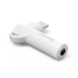 Adaptateur coudé Hama à 90° - Connecteur Lightning mâle vers jack 3,5 mm femelle - Blanc