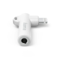Adaptateur coudé Hama à 90° - Connecteur Lightning mâle vers jack 3,5 mm femelle - Blanc