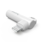 Adaptateur coudé Hama à 90° - Connecteur Lightning mâle vers jack 3,5 mm femelle - Blanc