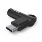 Adaptateur coudé Hama à 90° - USB-C mâle vers prise jack 3,5 mm femelle - Noir