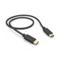 Câble USB-C mâle Hama - Puissance maximale 60 W - Longueur 0,5 m - Vitesse jusqu'à 480 Mbit/s - Plaqué or - Noir