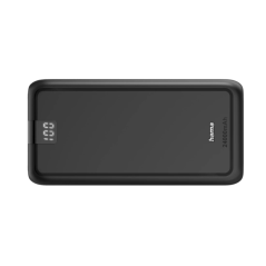 Batterie externe Hama 24 000 mAh - Lithium-polymère - USB-C - USB-A - Charge rapide - 3 ports de sortie - Affichage numérique -