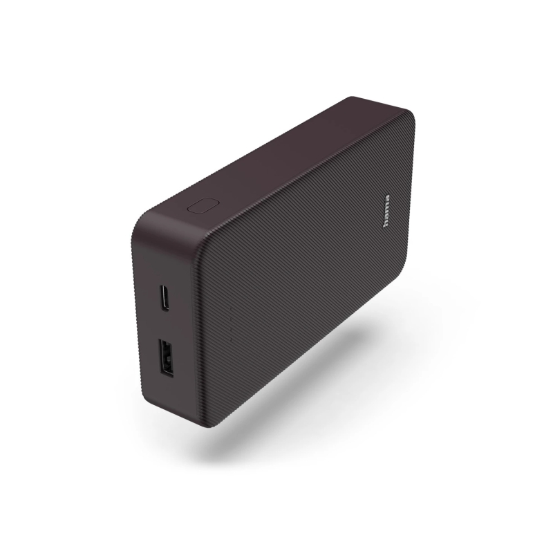 Batterie externe Hama Colour 20 20 000 mAh - Lithium-polymère - USB-C - USB-A - Charge rapide - Indicateur de charge LED - 2 sor
