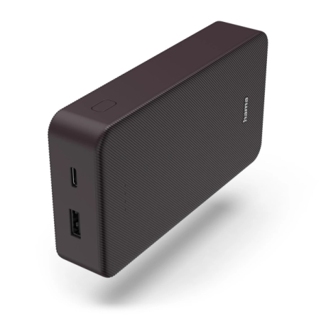 Batterie externe Hama Colour 20 20 000 mAh - Lithium-polymère - USB-C - USB-A - Charge rapide - Indicateur de charge LED - 2 sor
