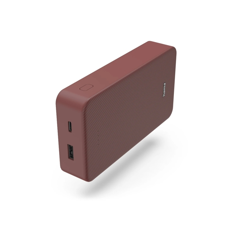 Batterie externe Hama Colour 20 20 000 mAh - Lithium-polymère - USB-C - USB-A - Charge rapide - Indicateur de charge LED - 2 por