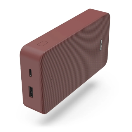 Batterie externe Hama Colour 20 20 000 mAh - Lithium-polymère - USB-C - USB-A - Charge rapide - Indicateur de charge LED - 2 por