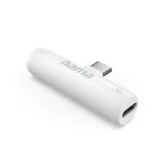 Adaptateur audio Hama - USB-C mâle vers prise jack 3,5 mm femelle - Blanc