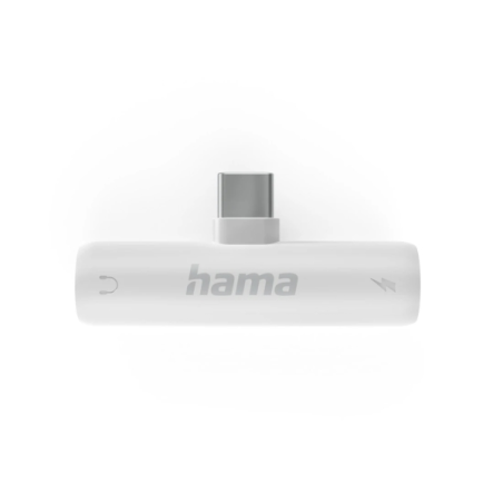 Adaptateur audio Hama - USB-C mâle vers prise jack 3,5 mm femelle - Blanc