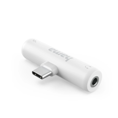 Adaptateur audio Hama - USB-C mâle vers prise jack 3,5 mm femelle - Blanc
