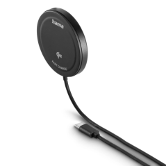 Chargeur sans fil Hama Qi2 - 15 W - USB-C - Charge rapide - Noir