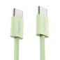 Câble USB-C mâle Hama en tissu - Puissance maximale 60 W - Longueur 1 m - Nylon - Vitesse jusqu'à 480 Mbps - Blindé - Vert paste
