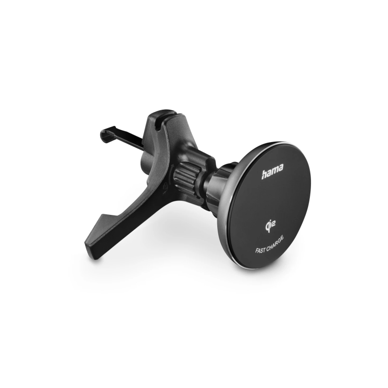 Support de chargeur magnétique pour voiture Hama Qi2 - Puissance 15 W - USB-C - Charge rapide - Noir