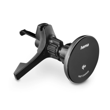 Support de chargeur magnétique pour voiture Hama Qi2 - Puissance 15 W - USB-C - Charge rapide - Noir