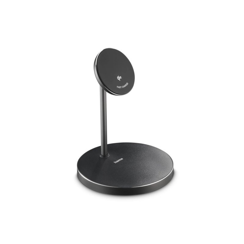 Chargeur sans fil Hama Qi2 - 15 W - USB-C - Charge rapide - Noir