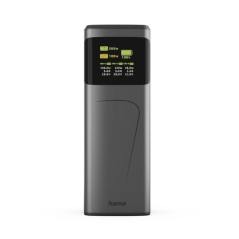 Batterie externe haute puissance Hama 24 000 mAh - Puissance de 200 W - USB-C - USB-A - Compatible Power Delivery - Écran TFT -