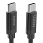 Câble USB-C mâle Hama en tissu - Puissance maximale 100 W - Longueur 3 m - Nylon - Vitesse jusqu'à 480 Mbps - Double blindage -
