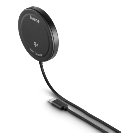 Chargeur sans fil Hama - USB-C - Câble de 1 m - Charge rapide - Noir