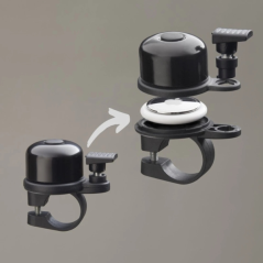 Sonnette de vélo Hama Airbell - 2,2 cm de diamètre - Porte-étiquette Air - Noire