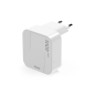 Chargeur mural Hama - Puissance 40 W - Technologie GaN - 2 ports USB-C - Alimentation - Qualcomm - Blanc