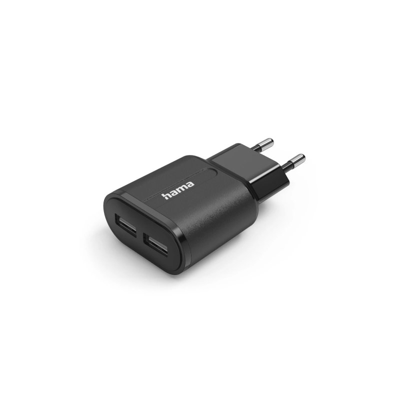 Chargeur mural Hama - Puissance 12 W - 2 ports USB-A - Noir