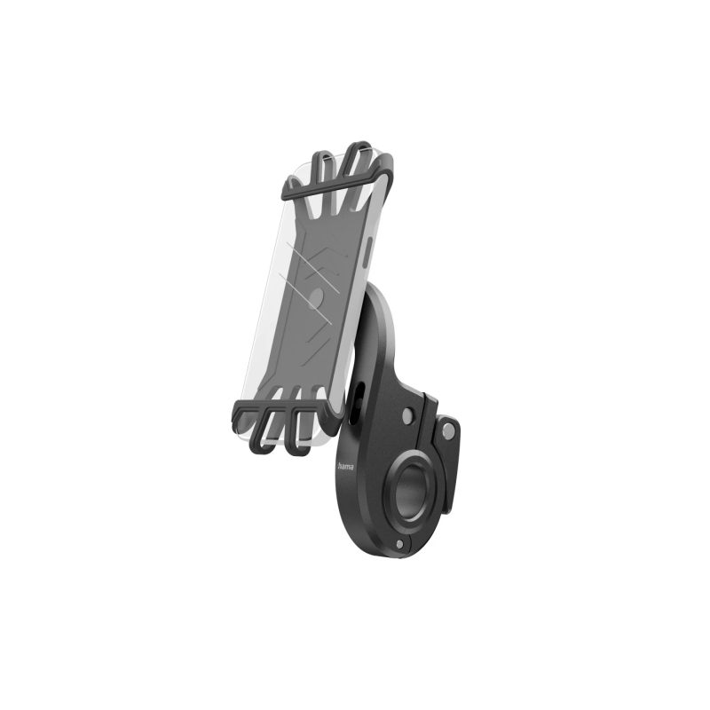 Support de smartphone pour vélo Hama - Poids max. 200 g - Silicone souple - Antidérapant - Universel - Noir