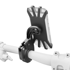 Support de smartphone pour vélo Hama - Poids max. 200 g - Silicone souple - Antidérapant - Universel - Noir