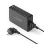 Station de charge USB Hama - Câble 1,5 m - 4 ports USB-C - 1 port USB-A - Alimentation - Qualcomm - Technologie GaN - Dimensions