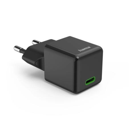 Chargeur mural Hama - Puissance 20 W - USB-C - Alimentation - Qualcomm - Couleur : Noir