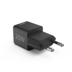Chargeur mural Hama - Puissance 20 W - USB-C - Alimentation - Qualcomm - Couleur : Noir