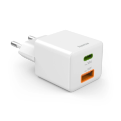 Chargeur mural Hama - Puissance 30 W - USB-C - USB-A - Alimentation - Qualcomm - Blanc