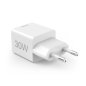 Chargeur mural Hama - Puissance 30 W - USB-C - USB-A - Alimentation - Qualcomm - Blanc