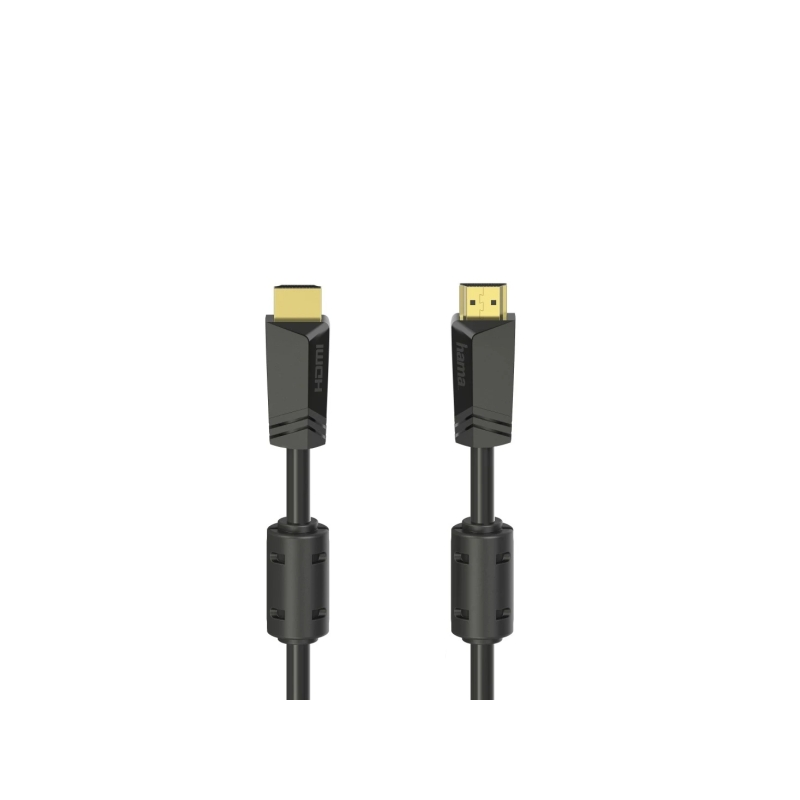 Câble HDMI mâle Hama Essential 4K - Longueur : 10 m - Compatible ARC - Connecteurs plaqués or - Ethernet - Vitesse jusqu'à 18 Gb