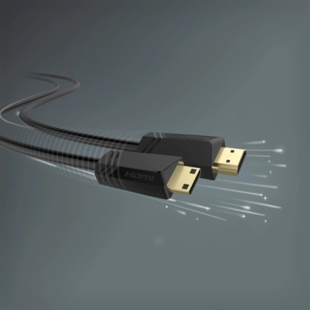 Câble HDMI mâle Hama Essential 4K - Longueur : 1,5 m - Compatible 3D - Connecteurs plaqués or - Ethernet - Vitesse jusqu'à 18 Gb