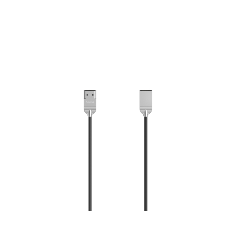 Câble HDMI mâle ultra-fin Hama - Longueur 1 m - Compatible ARC et 3D - Vitesse jusqu'à 18 Gbit/s - Noir et argent