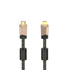 Câble HDMI mâle Hama Prime 4K - Longueur : 1,5 m - Compatible ARC - Connecteurs plaqués or - Ethernet - Vitesse jusqu'à 18 Gbit/