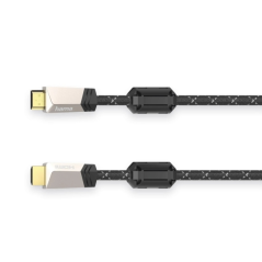 Câble HDMI mâle Hama Prime 4K - Longueur : 1,5 m - Compatible ARC - Connecteurs plaqués or - Ethernet - Vitesse jusqu'à 18 Gbit/