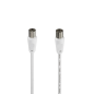 Câble coaxial Hama mâle/femelle pour antenne - Longueur : 10 m - Double blindage - Blindage : 75 dB - Impédance : 75 ohms - Blan
