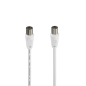 Câble coaxial Hama mâle/femelle pour antenne - Longueur : 10 m - Double blindage - Blindage : 75 dB - Impédance : 75 ohms - Blan