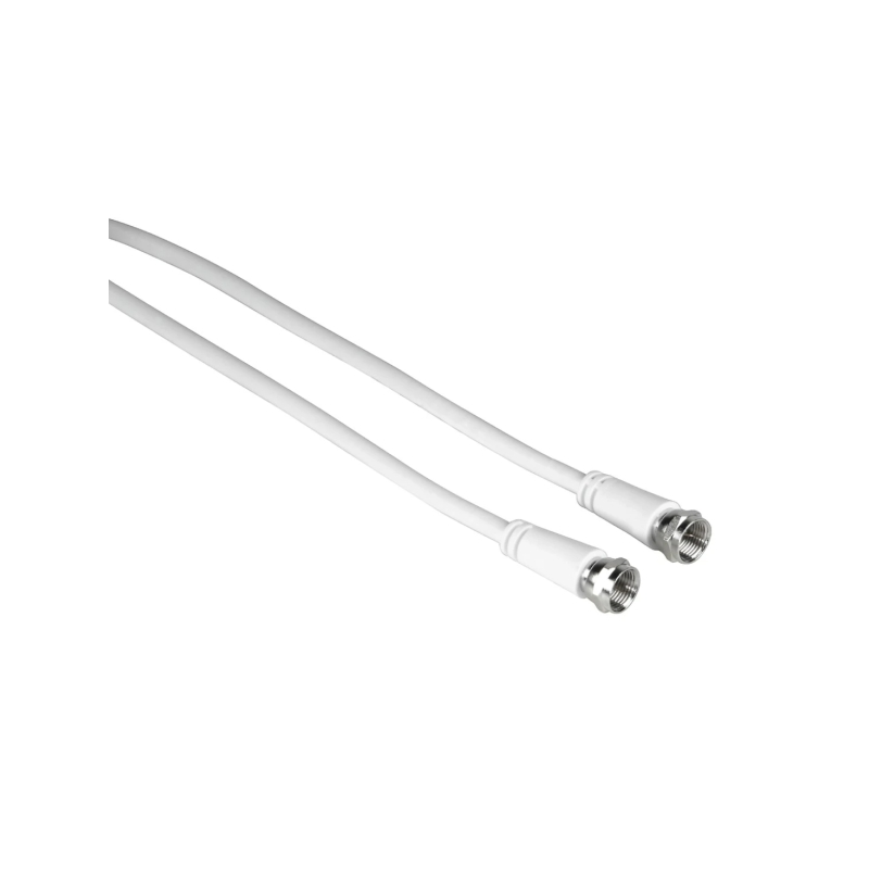 Câble d'antenne coaxial Hama Entry - Longueur 5 m - Connecteur F mâle - Double blindage - Blindage 75 dB - Impédance 75 ohms - B