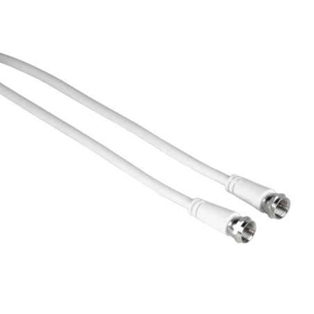 Câble d'antenne coaxial Hama Entry - Longueur 5 m - Connecteur F mâle - Double blindage - Blindage 75 dB - Impédance 75 ohms - B