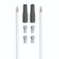 Kit de connexion satellite Hama Essential avec 7 pièces : câble coaxial de 20 m, 4 connecteurs F, 2 gaines étanches, blindage de