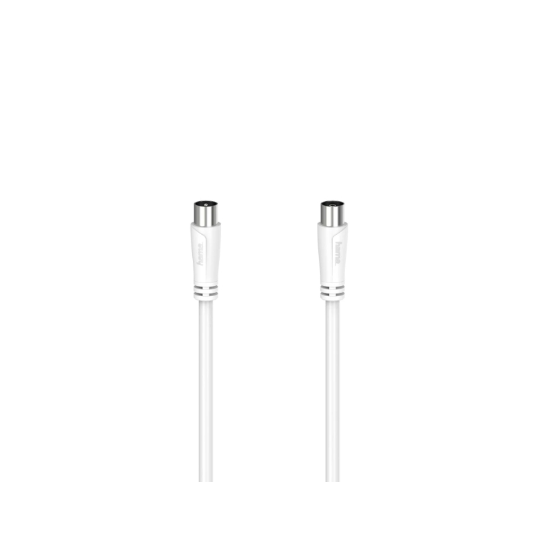 Câble coaxial Hama Essential pour antenne mâle/femelle - Longueur : 1,5 m - Double blindage - Blindage : 90 dB - Impédance : 75