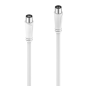 Câble coaxial Hama Essential pour antenne mâle/femelle - Longueur : 1,5 m - Double blindage - Blindage : 90 dB - Impédance : 75